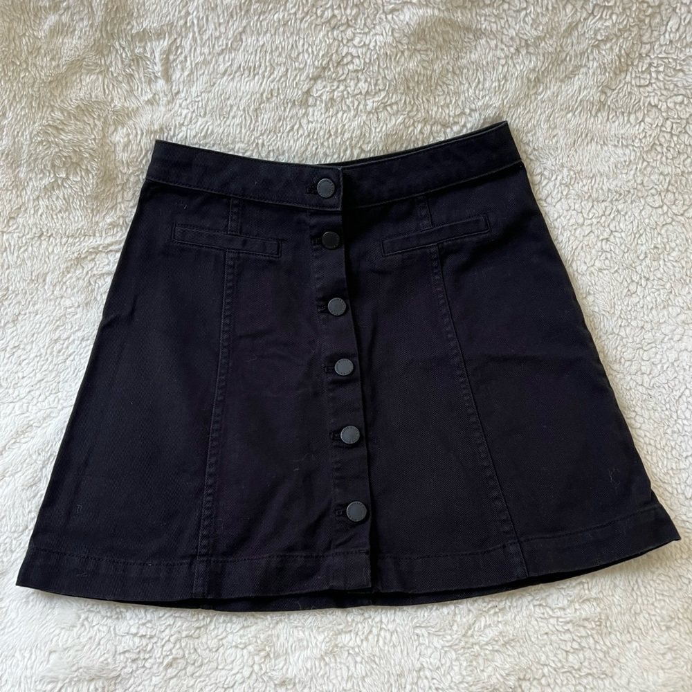 H&M Divided A Line Denim Skirt with Buttons